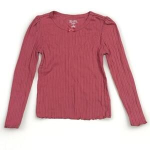 Girls Ribbed Long Sleeve Top 6x